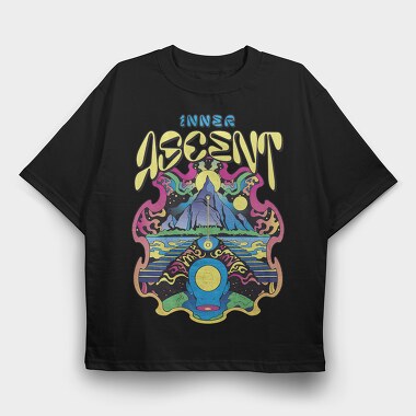 Psychedelic Inner Ascent, Tricou Oversize Barbati (Unisex)