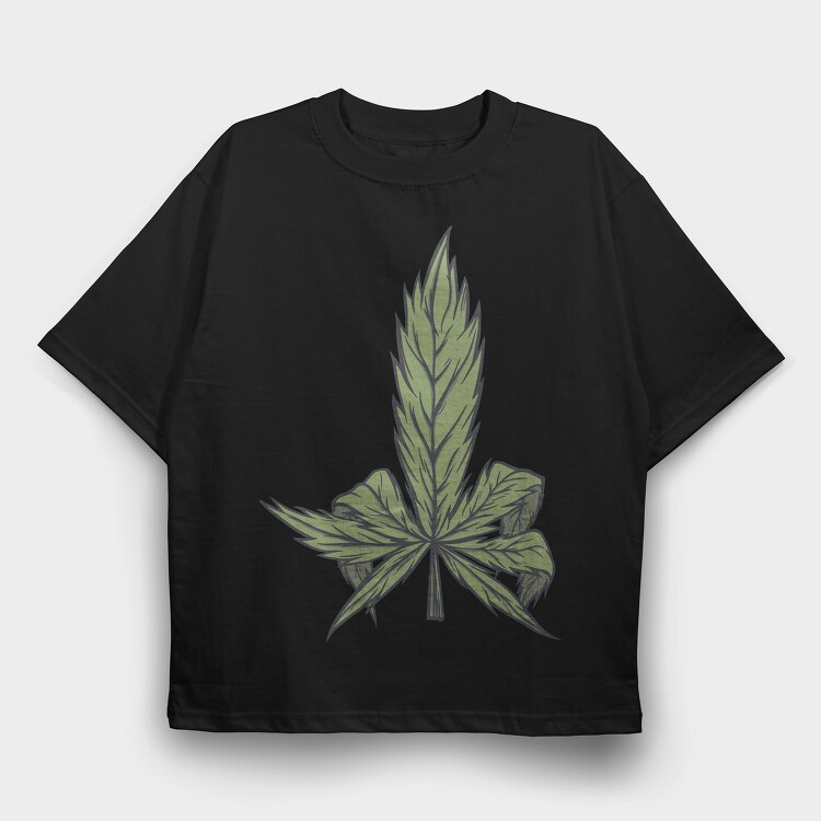 Cannabis, Tricou Oversize Barbati (Unisex)