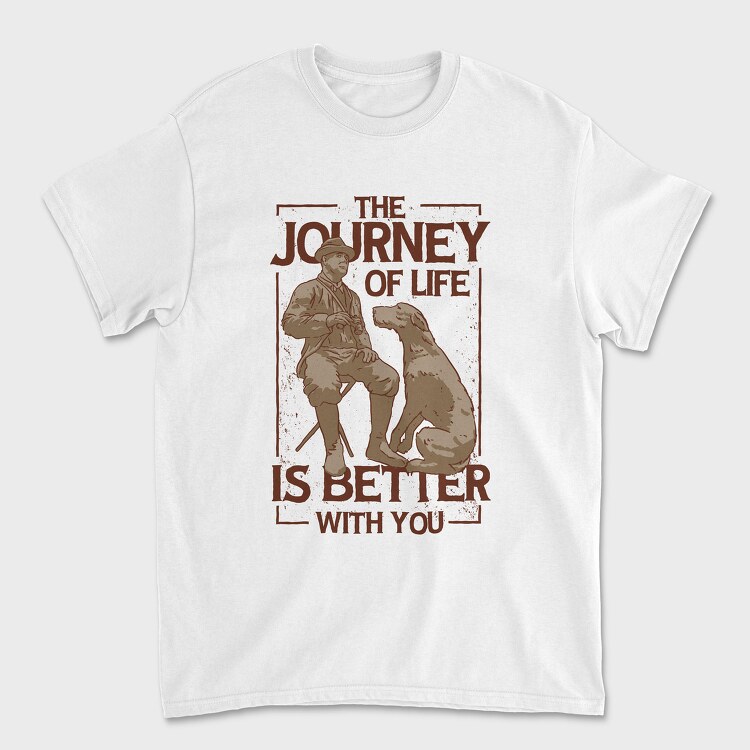 The Journey of Life Dog, Tricou Barbati (Unisex)