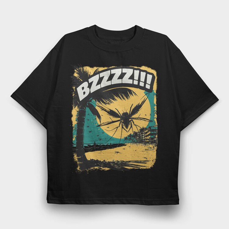 Mosquito Sunset Japanese Monster, Tricou Oversize Barbati (Unisex)