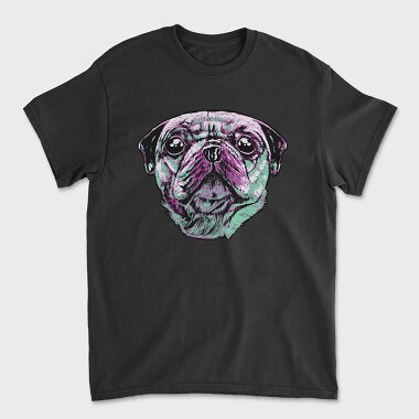 Three Color Pug, Tricou Barbati (Unisex)