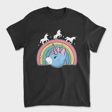 Unicorn Cat Rainbow, Tricou Barbati (Unisex)