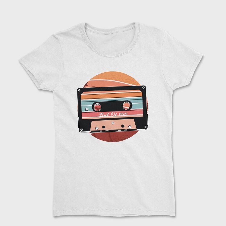 Vintage Cassette Design, Tricou Femei