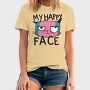 Angry Cat Face My Happy Face, Tricou Barbati (Unisex)