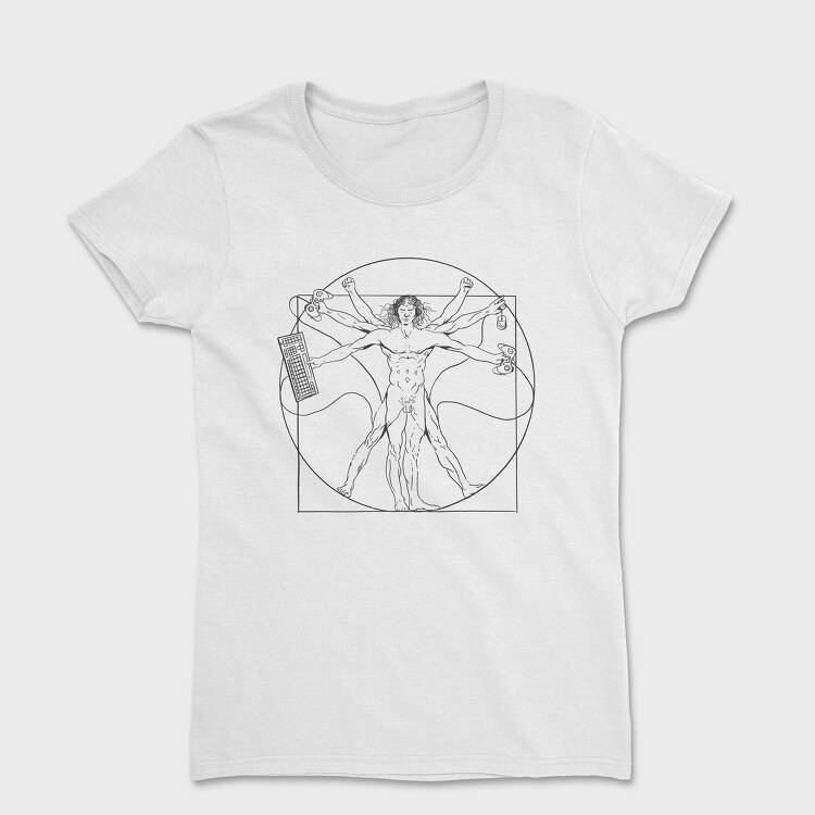 Vitruvian Man Video Games, Tricou Femei