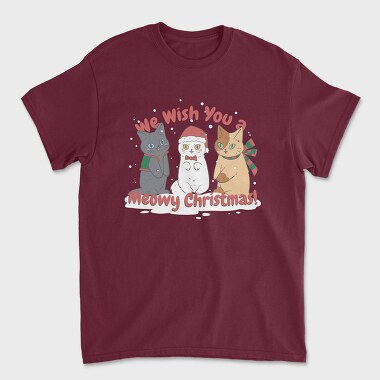 We Wish You a Meowy Christmas, Tricou Barbati (Unisex)