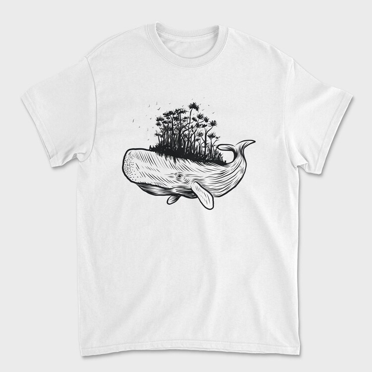 Whale and Tree, Tricou Barbati (Unisex)