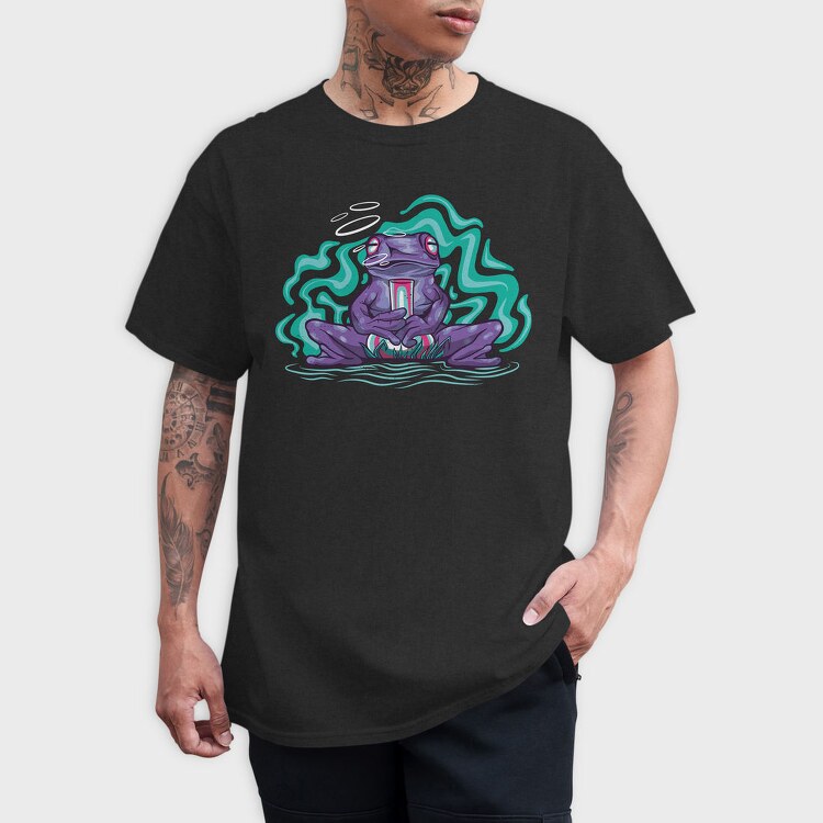 Psychedelic Trippy Frog Animal, Tricou Barbati (Unisex)