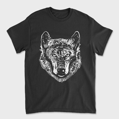 Wolf Portrait Monochrome, Tricou Barbati (Unisex)