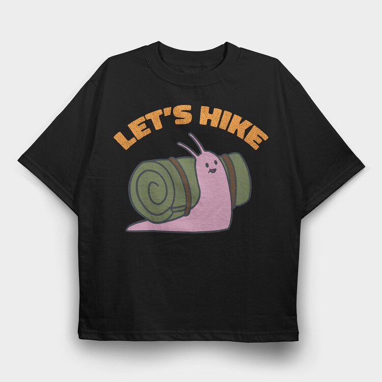 Let'S Hike Snail, Tricou Oversize Barbati (Unisex)