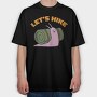 Let'S Hike Snail, Tricou Oversize Barbati (Unisex)