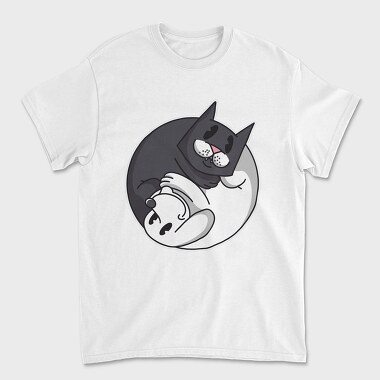 Yin Yang Cat and Dog, Tricou Barbati (Unisex)