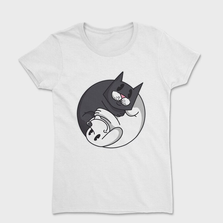 Yin Yang Cat and Dog, Tricou Femei