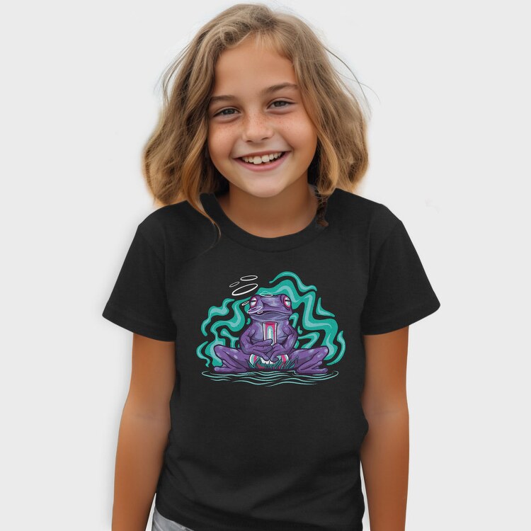 Psychedelic Trippy Frog Animal, Tricou Copii