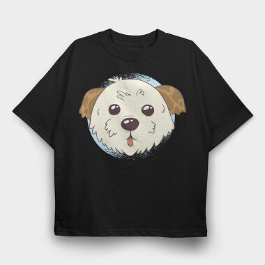 Cute Morkie Dog, Tricou Oversize Barbati (Unisex)