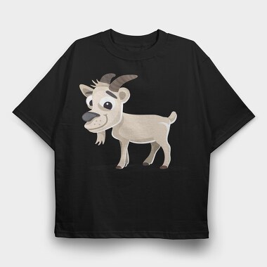 Goatly Grin, Tricou Oversize Barbati (Unisex)