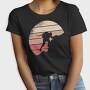Mountain Climbing Retro Sunset, Tricou Femei