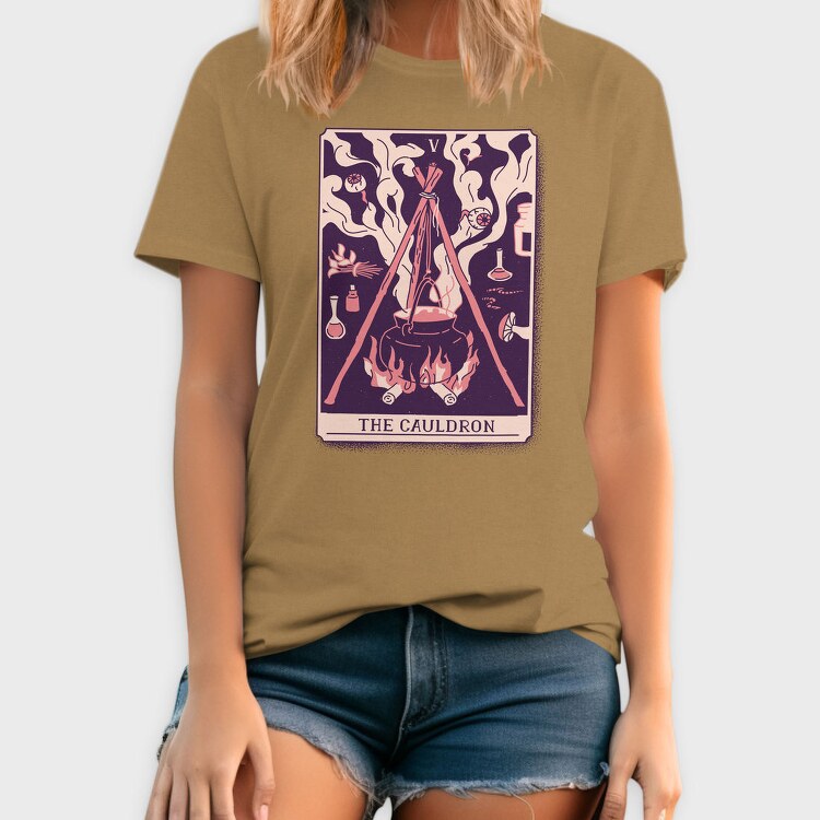 Cauldron Mystical Tarot Card The Cauldron Si, Tricou Barbati (Unisex)