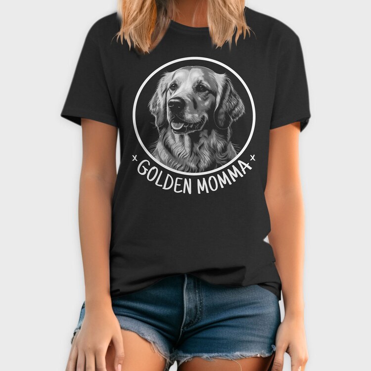 Golden Retriever Mom Golden Momma, Tricou Barbati (Unisex)