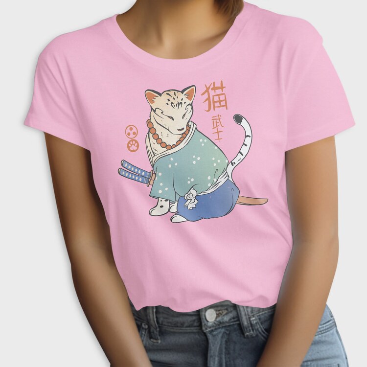 Samurai Cat Traditional, Tricou Femei