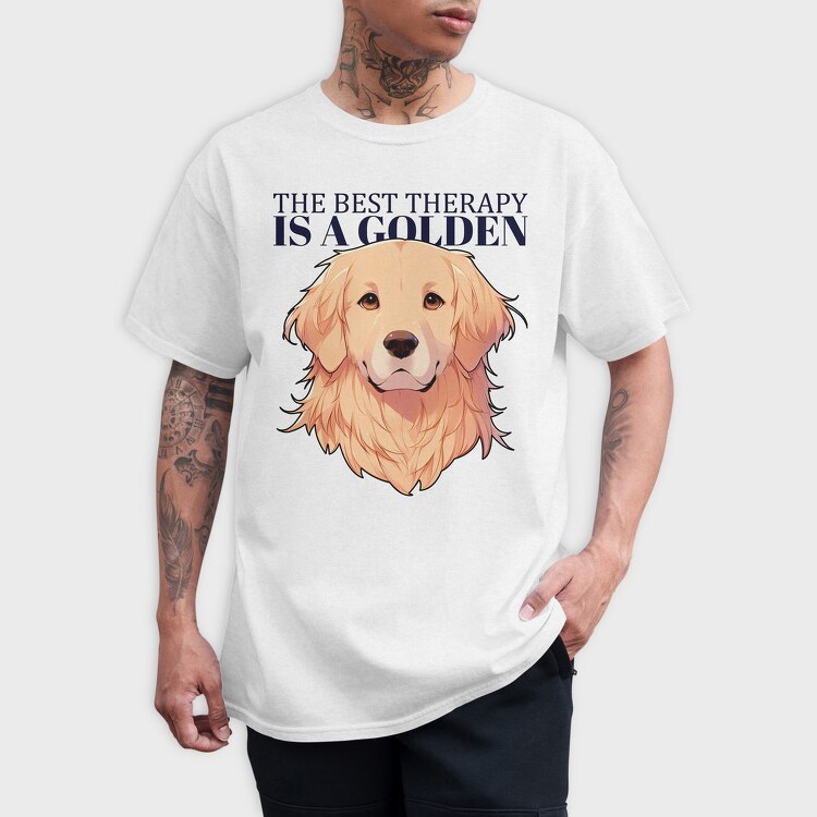 Golden Retriever Therapy, Tricou Barbati (Unisex)