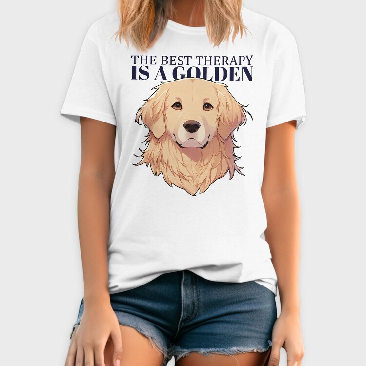 Golden Retriever Therapy, Tricou Barbati (Unisex)