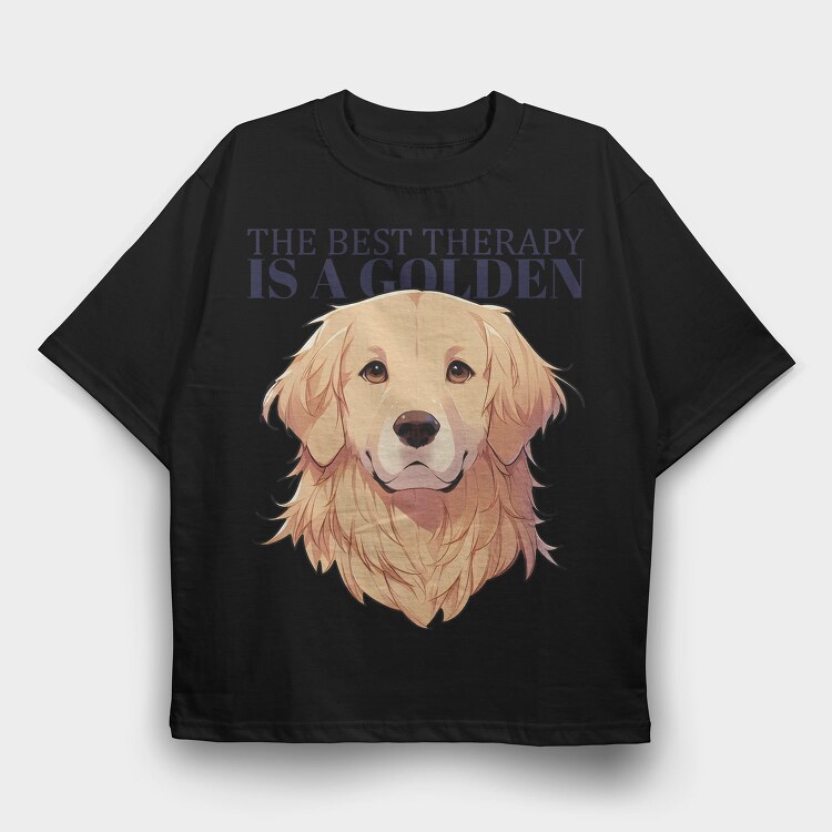 Golden Retriever Therapy, Tricou Oversize Barbati (Unisex)