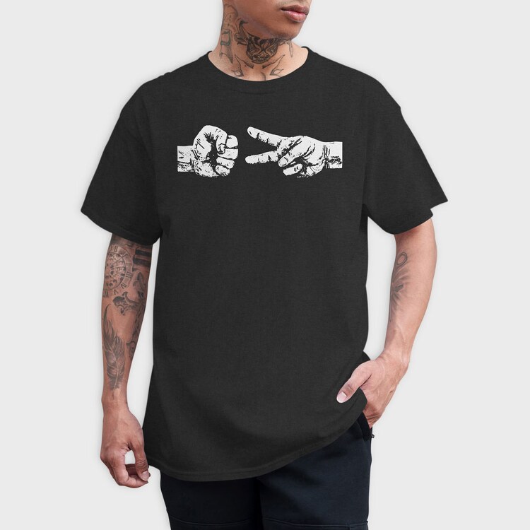 Rock Scisoors Hands, Tricou Barbati (Unisex)