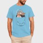 Cute Penguin In Pocket Coffee, Tricou Barbati (Unisex)