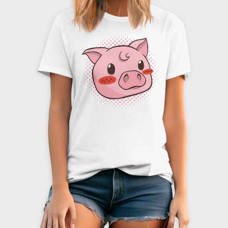 Cute Pig Piggy, Tricou Barbati (Unisex)
