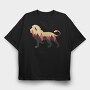 Lion Forest Silhouette, Tricou Oversize Barbati (Unisex)