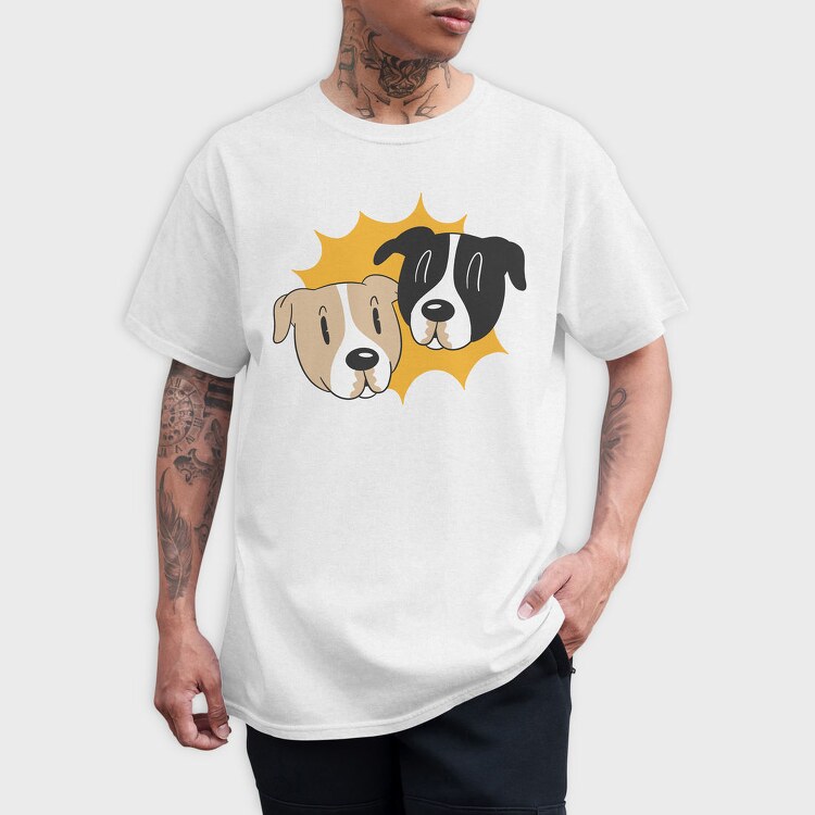 Cartoon Dog Faces, Tricou Barbati (Unisex)