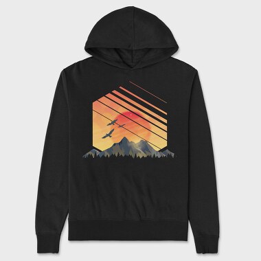 Hanorac Barbati (Unisex), Geometric Sunset