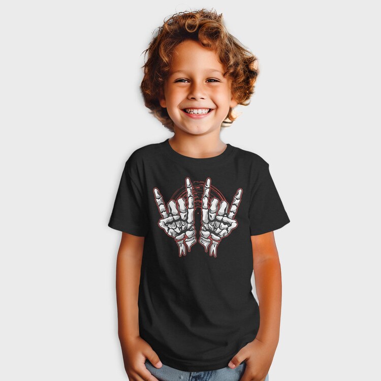 Rock Skeleton Hands, Tricou Copii
