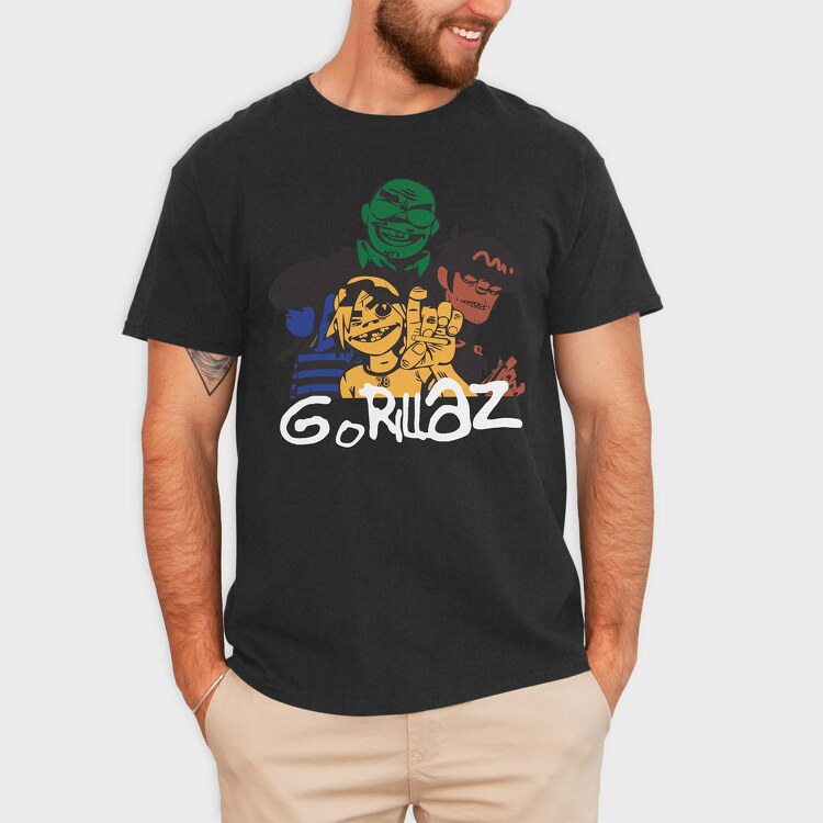 Gorilaz, Tricou Barbati (Unisex)