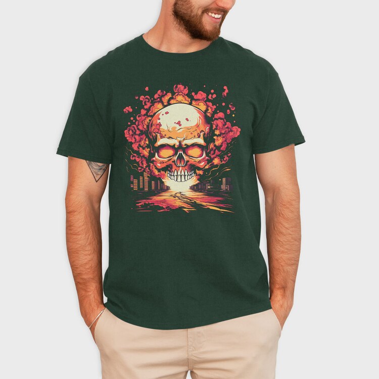 Skull Death Explosion, Tricou Barbati (Unisex)