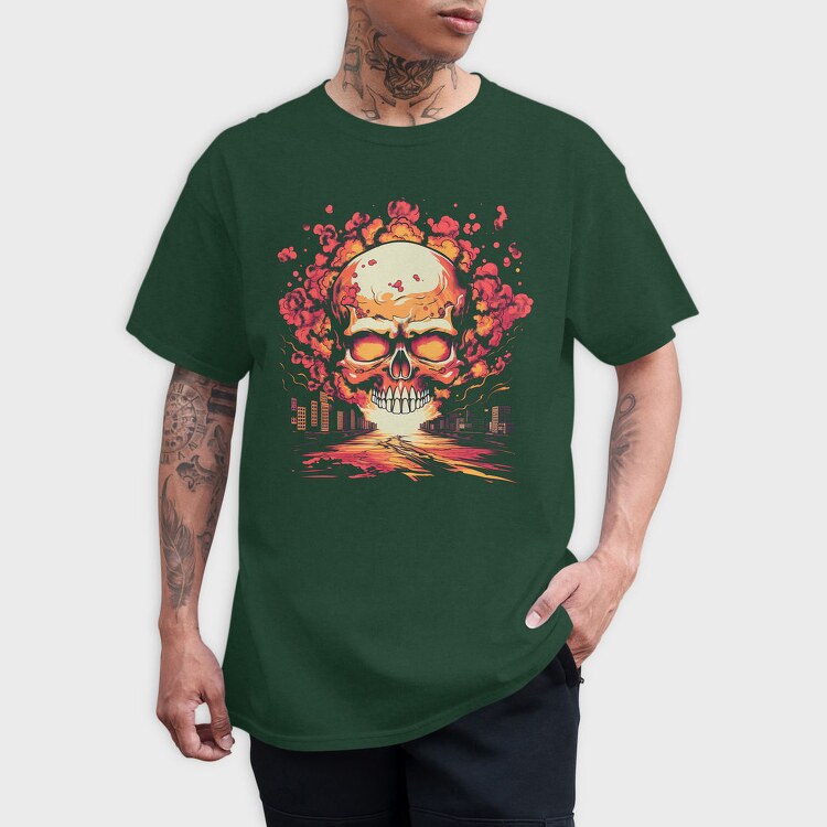 Skull Death Explosion, Tricou Barbati (Unisex)