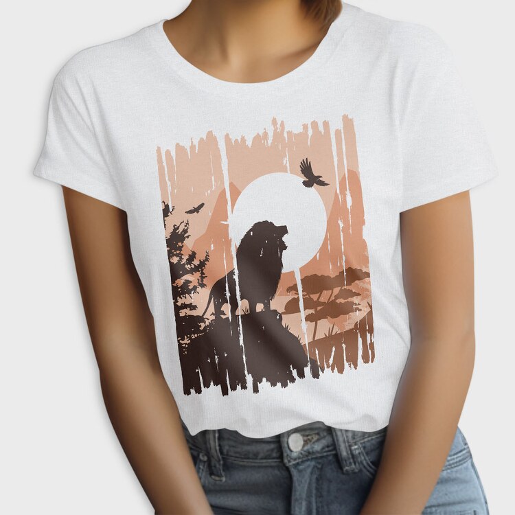 Lion Nature Landscape, Tricou Femei