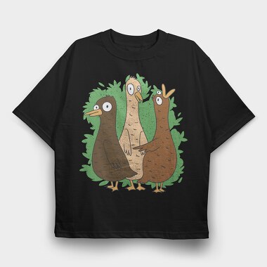Cartoon Duck Crazy, Tricou Oversize Barbati (Unisex)