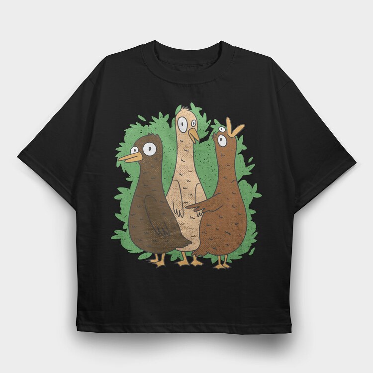 Cartoon Duck Crazy, Tricou Oversize Barbati (Unisex)