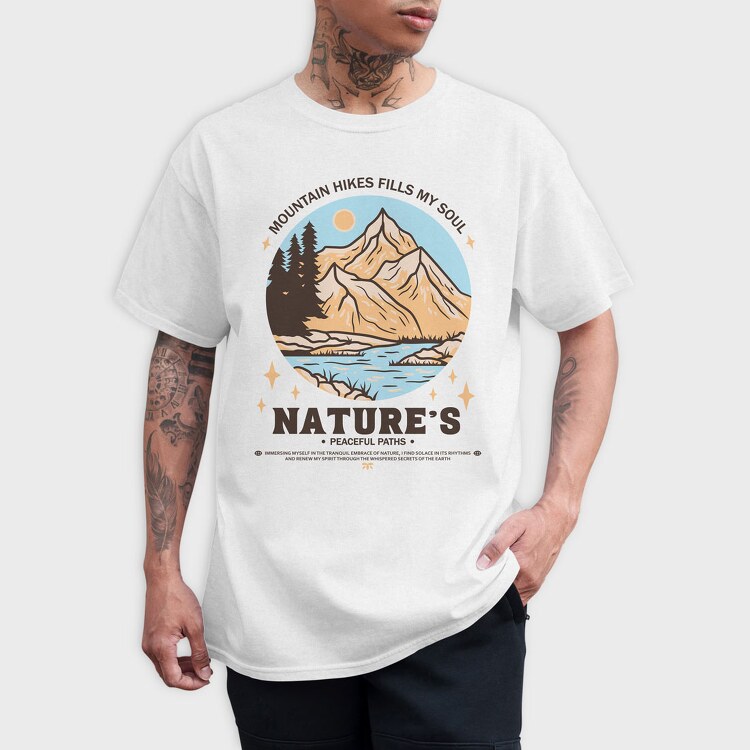 Mountain Hikes Fills My Soul, Tricou Barbati (Unisex)