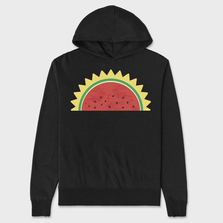 Sun Watermelon, Hanorac Oversize Barbati (Unisex)