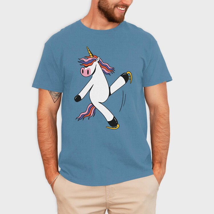 Unicorn Ice Skating, Tricou Barbati (Unisex)