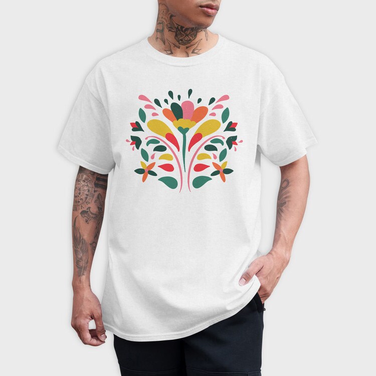 Colorful Flower Floral 03, Tricou Barbati (Unisex)