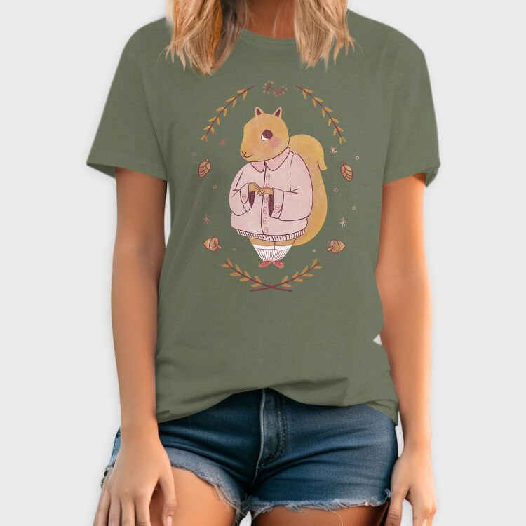 Cute Squirrel Cottagecore, Tricou Barbati (Unisex)