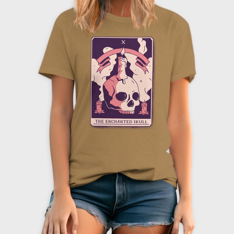 Skull Mystical Tarot Card The Enchanted Skull 10, Tricou Barbati (Unisex)