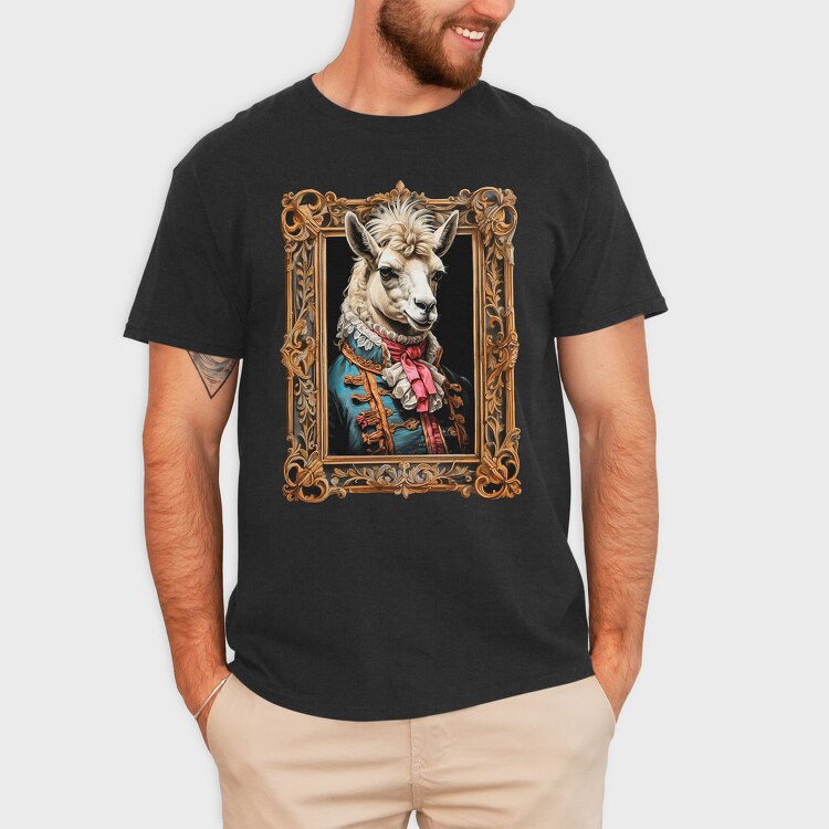 Llama Mozart, Tricou Barbati (Unisex)