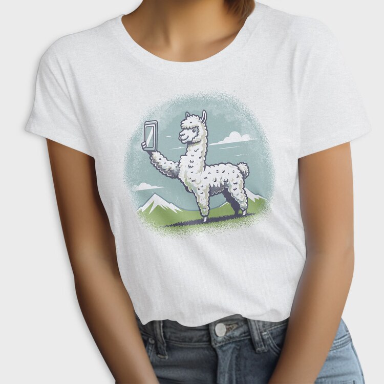 Llama Selfie Request, Tricou Femei