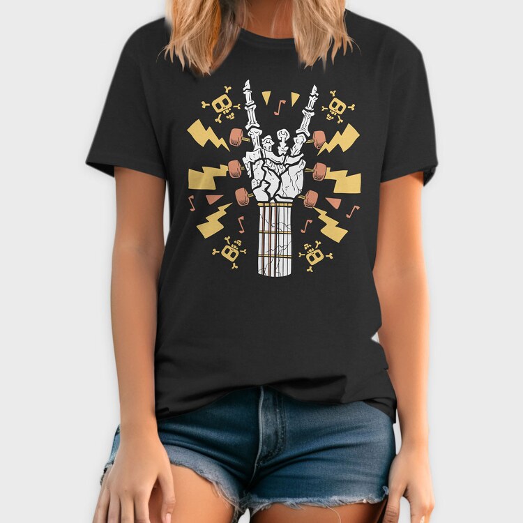 Skeleton Hand Guitar, Tricou Barbati (Unisex)