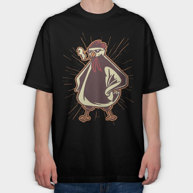 Cool Chicken Funny, Tricou Oversize Barbati (Unisex)